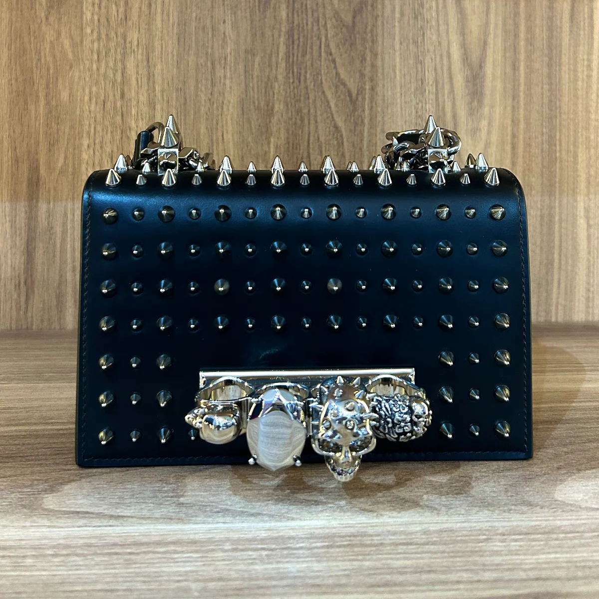 Alexander McQueen Mini Jewelled Studded Crossbody Bag