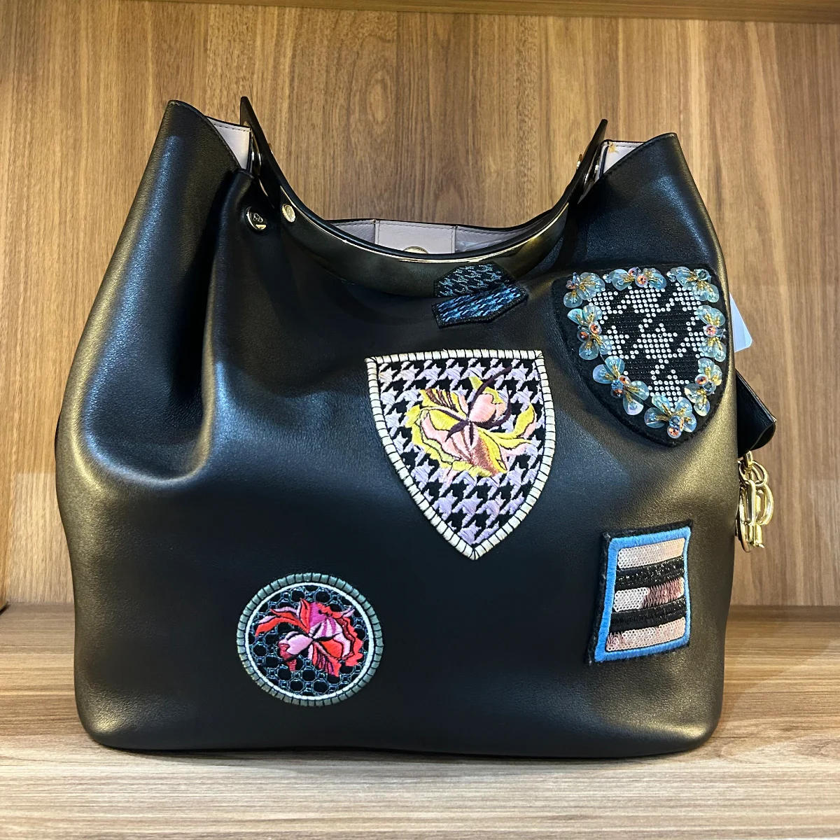 Diorific Patch Bucket Bag