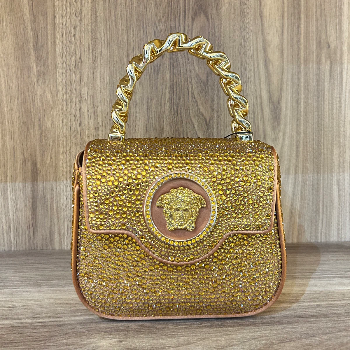 crystal strassed top handle