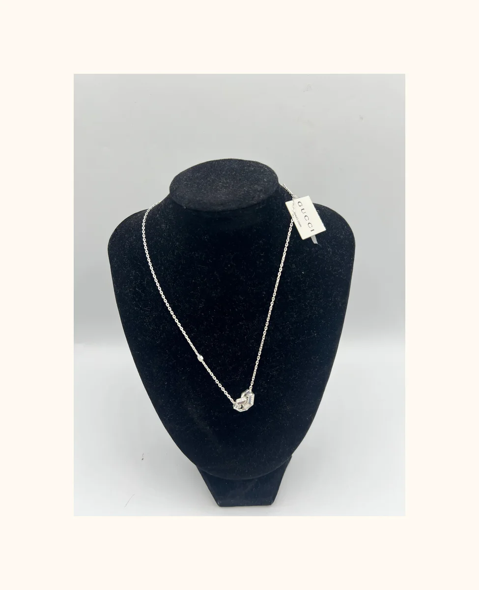 cube sterling silver necklace
